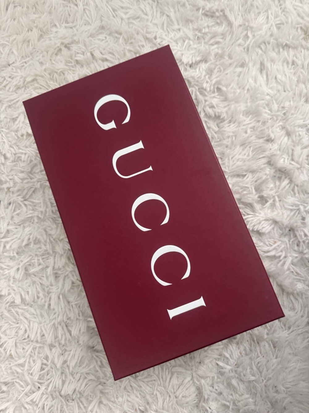 Gucci Wine Red Box with White Logo